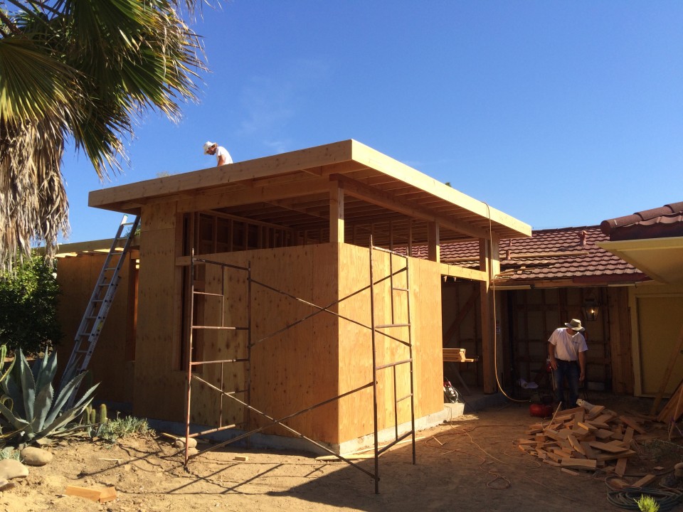 A portion of the addition 