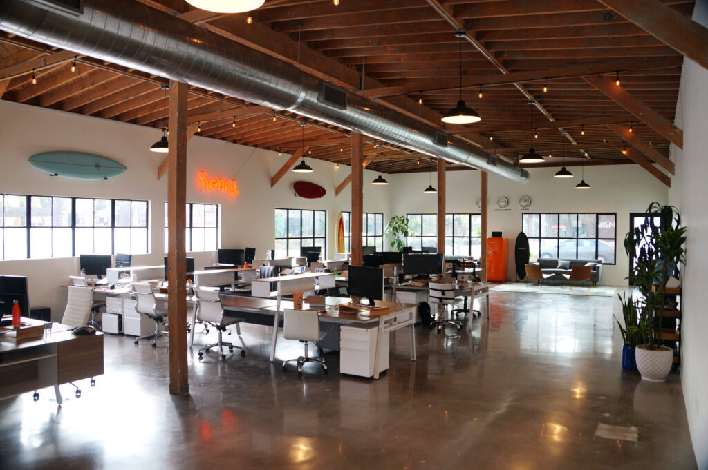 Honey Creative Offices view of the main work area